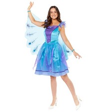 Eleganter Pfau Kostüm  Pfauenkleid Paradiesvogel Fasching Karneval