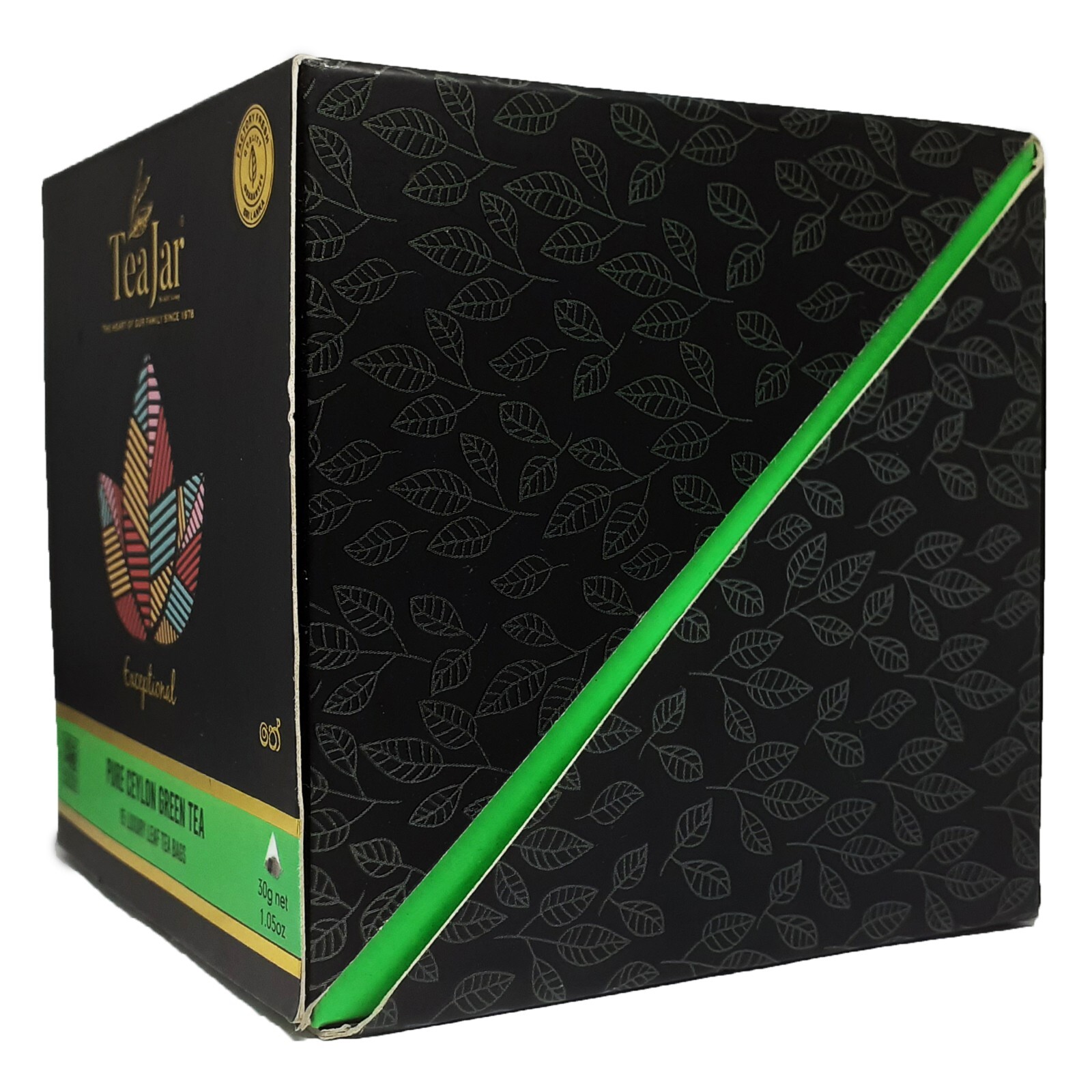 Tea Jar 100 Organic Pure Ceylon Green Tea 15 Luxury Loose Leaf Tea