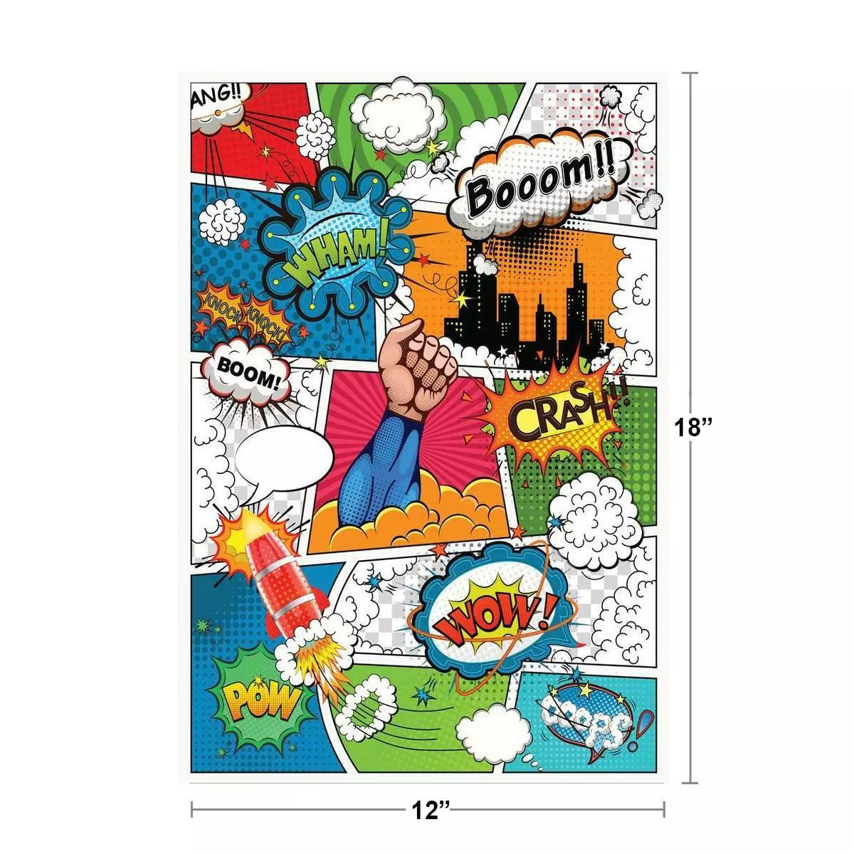 Colorful Comic Noise Clip Art Set Superheros Comic Book 