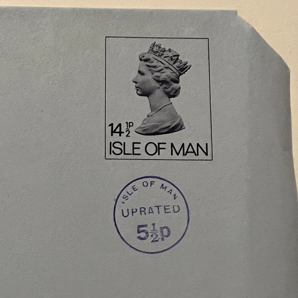 AEROGRAMA ISLA DE HOMBRE 14 1/2p SIN CLASIFICAR 5 1/2P COMO NUEVO SIN USAR REINA ISABEL II Foto 2 de 3
