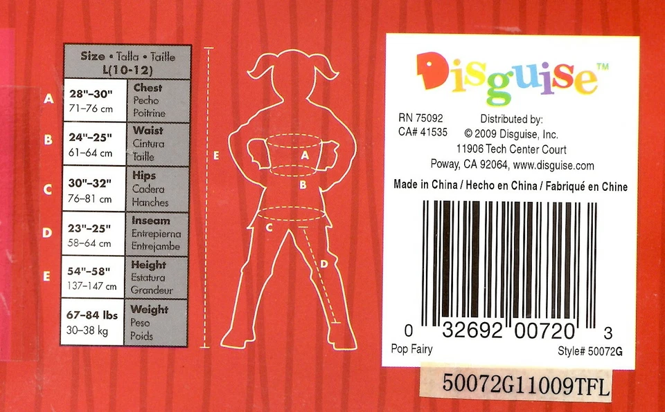 Disfraz de Hada Pop Niño por Disfraz - Grande (10-12) Foto 4 de 4