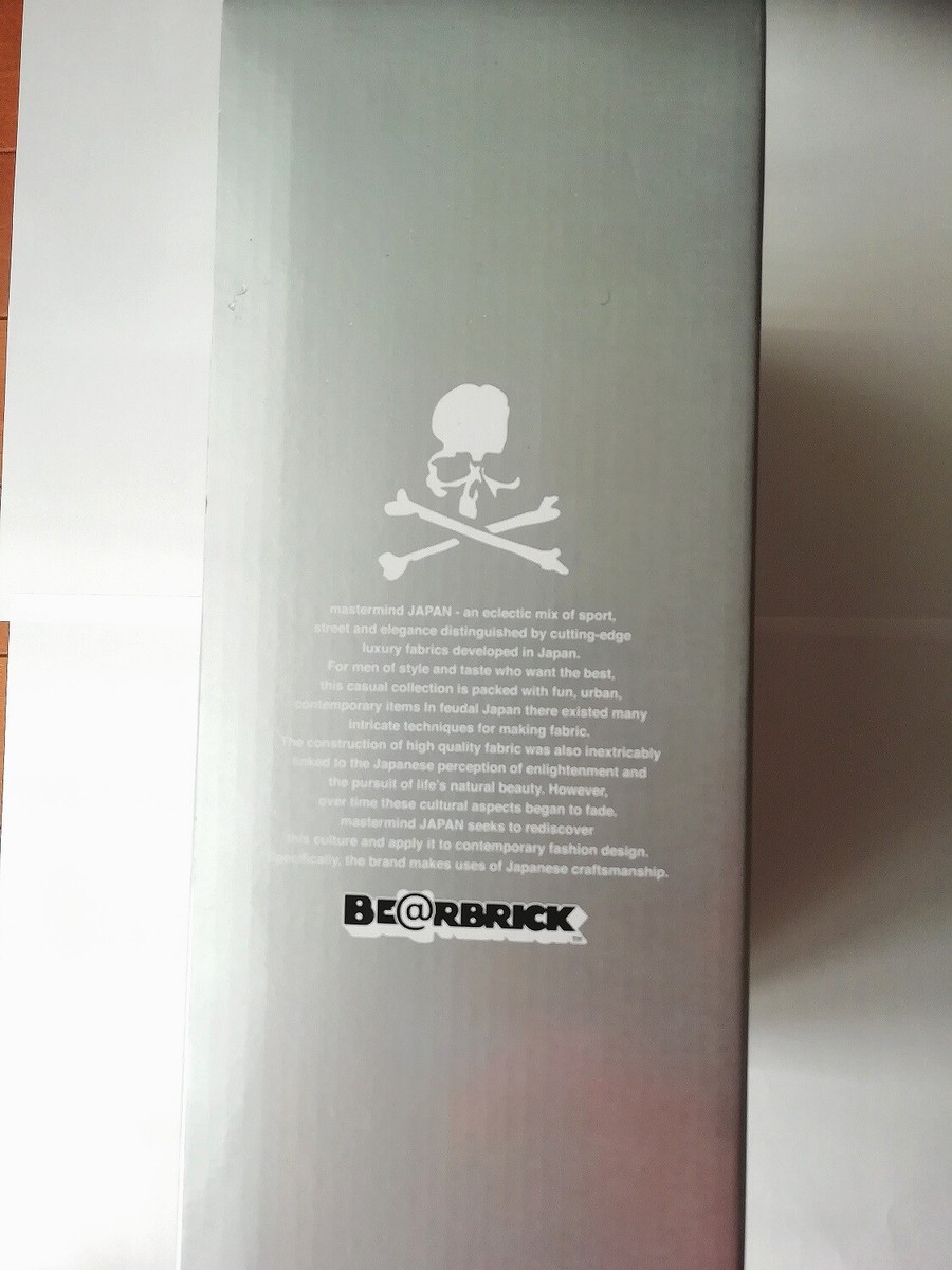 MEDICOM TOY BE@RBRICK mastermind JAPAN SILVER 100 400 Mint MEDICOM TOY BE@RBRICK mastermind JAPAN SILVER 100 400 Mint