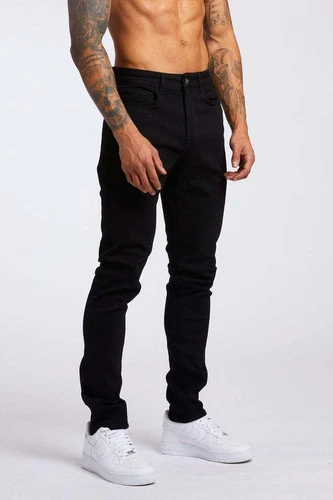 Neu Herren Jeans Slim Fit Skinny Stretch Denim Hose Baumwollhose Einfarbig - Bild 22 von 29
