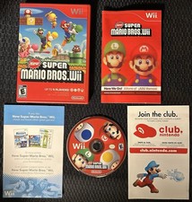 New Super Mario Bros. Wii Nintendo Wii, 2009 CIB Complete Nice Near Mint Copy
