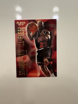 Michael Jordan # 4 of 12 Stackhouse's All-Fleer Fleer 96-97 EN Near Mint to Mint