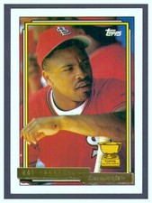 1992 Topps - Ray Lankford #292 Gold All Star Rookie Card - St. Louis Cardinals. rookie card picture