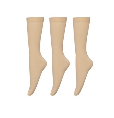 3 Pairs Women's Opaque Stretchy Nylon Knee High Stockings Trouser Socks (US, ...