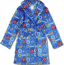 Komar Kids Sonic the Hedgehog Fleece Robe Blue Unisex Kids Size 8 NWT Bathrobe