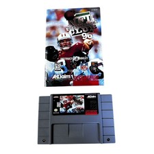 NFL Quarterback Club 96 (Super Nintendo SNES 1995) Video Game Cartridge & Manual