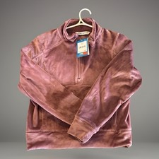 NWT DSG Girls XL Velour 1/2 Zip in Rose Coffee MSRP 35