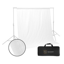 Glow Muslin Background - 10 x 10 ' White 