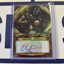 Topps 2025-26 Notch Signatures Immanuel Quickley Auto Green Holofoil /99 Raptors