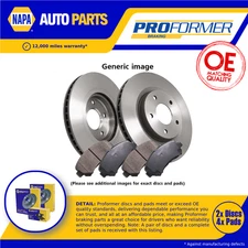 2x Vented Brake Discs and Pads fits MERCEDES SLK280 R171 3.0 Front 05 to 11 Set