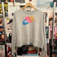 Nike Sportswear Essential Women s Cropped Sweatshirt Knit Logo Sz 2x Plus Size