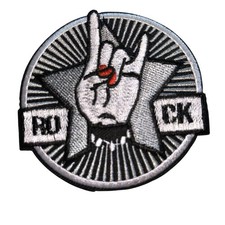 ROCK Iron On Patch  ONE FREE MUSIC STICKER WITH PURCHASE OF PATCH