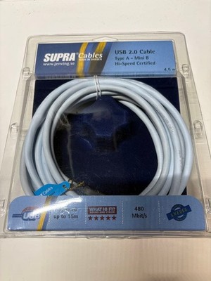 SAEC SUPRA USB 2.0 Cable 4.5m Type A-mini B High Quality Used