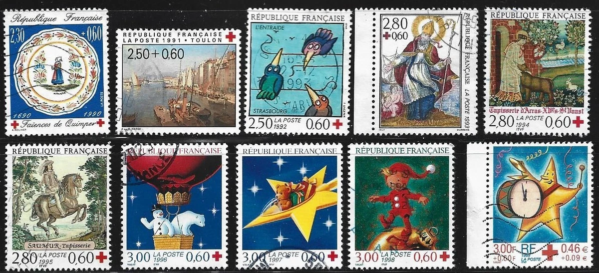 Lot De 90 Timbres Autoadhésifs France Oblitérés – Années 2000 Et Plus, Beaux Cachets