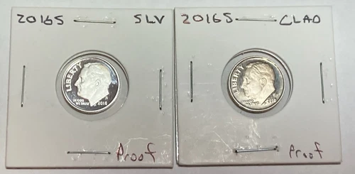 2016 S Silver and Clad Proof Dime Set - Low Mintage - Nice Set - Value $19