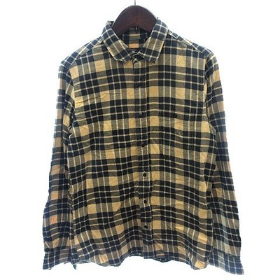 B&Y United Arrows Beauty&Youth Karierte Hemd Bluse Langarm M Gelb