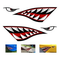 Shark Teeth Mouth Reflective Decals Graphics Sticker Fishing Boat Canoe Car