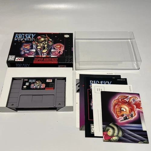 Big Sky Trooper (Super Nintendo SNES, 1995) Complete in Box CIB w/ Poster Reg