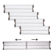 4 Pack Drawer Dividers for Clothes, 10.8"-20'' Adjustable Drawers Organizers,...