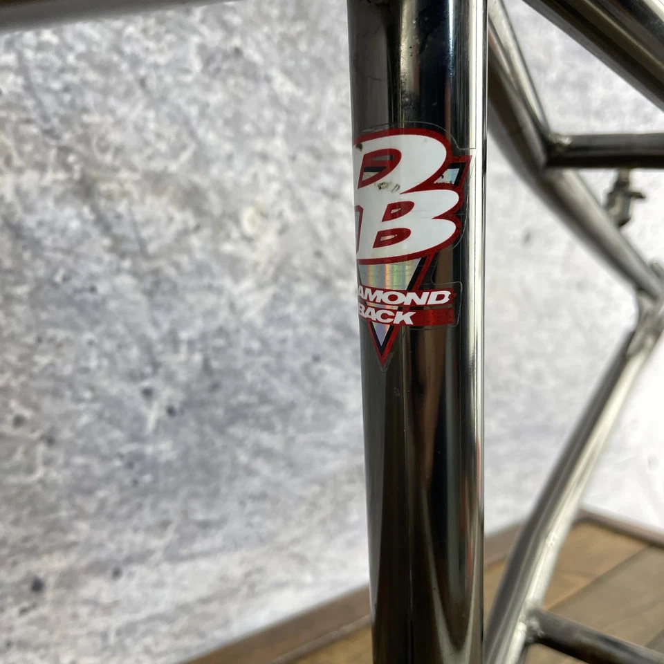 Cuadro de bicicleta BMX Diamondback Viper DB estampado punteras negro cromo EE. UU. 20 pulgadas Foto 4 de 4