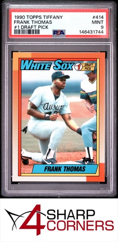 1990 TOPPS TIFFANY #414 FRANK THOMAS RC HOF #1 DRAFT PICK PSA 9