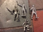 MARX PLAYSET LOT OF 4 DIME STORE 60MM SILVER SP SPACEMEN FIGURES