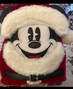 Exclusive - Glitter Mickey Mouse Santa Mini Backpack Exclusive Loungefly Disney Glitter Mickey Mouse Santa Mini  main image 4