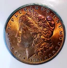 1901 O Morgan Dollar MS66 Color  Toned Mind-blowing