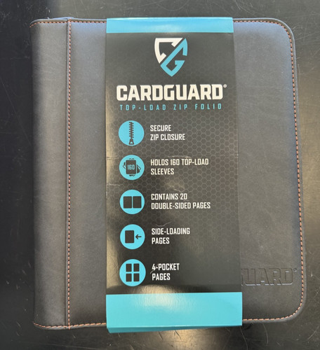 4-Pocket Zip Folio Trading Card Binder for 160 Sleeves Acid-Free