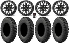 ITP Hurricane 15" Wheels Black 30" MotoRally Tires Yamaha Viking Wolverine