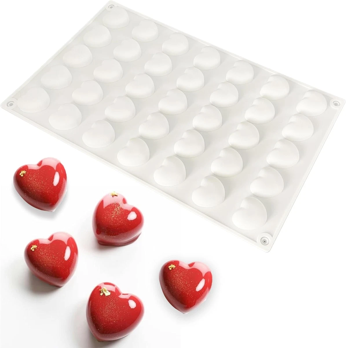 1 Pz Stampo Acciaio Inox Forma Cuore Fascia Per Semifreddo Torta Gelato Dm16h4 Cm