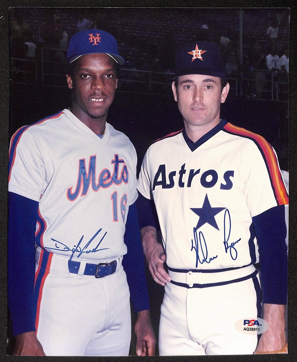 Nolan Ryan/Dwight Gooden Autographed 8x10 Photo Astros/Mets PSA/DNA 207522