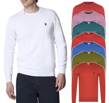 Maglione Pullover U.S. POLO ASSN. Uomo Girocollo Cotone vari colori Casual Logo