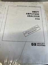 HP 8755B SWEPT AMPLITUDE ANALYZER MANUAL