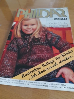 Original vintage Strickanleitungen Kinder Phildar Herbst Winter Kinderbeilage - Bild 1 von 4
