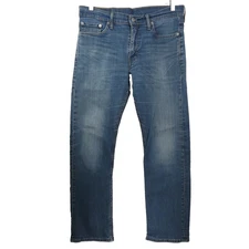 Levis 513 Jeans Mens 32x28 Blue Slim Straight Fit Stretch Denim Pants 98% Cotton