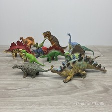 Large Lot of 15 Plastic Dinosaurs - Brands  Types - Excellent For Fun 