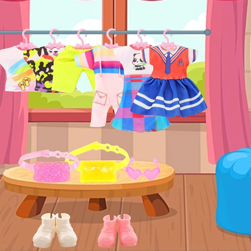 30件装切尔西娃娃衣服和配件包括4件上衣4件男孩娃娃裤子 — 第 2/4 张图片