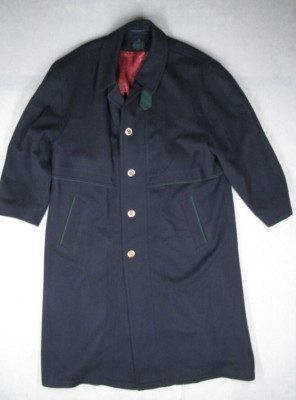 Steinbock Jacket Mens 46 Blue Wool Alpaca Blend Button Up Overcoat Himalaya