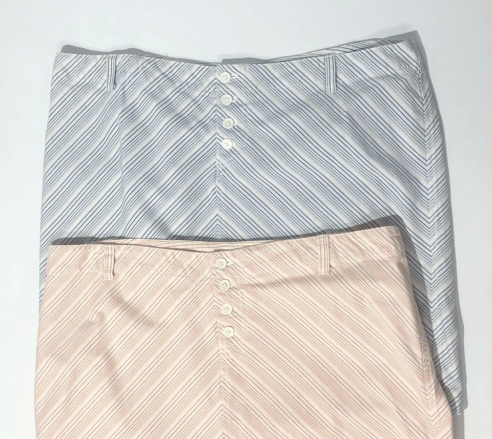 Mujer Talla 20 Lote De 2 Faldas Venezia Rayas Hasta la Rodilla Foto 2 de 4