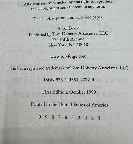 Die weiteren Chroniken von Conan von Robert Jordan 1999 TOR HCDJ Erstausgabe & Print - Bild 10 von 10