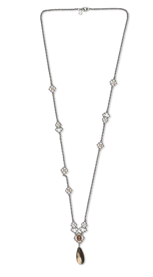 Collar Estación Cristal Tono Gunmetal ALEXIS BITTAR 135153 Foto 2 de 4