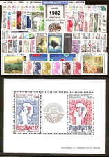 FRANCE- ANNEE 1982 Complète 74 Timbres NEUFS** du N° 2178 au 2251 LUXE MNH