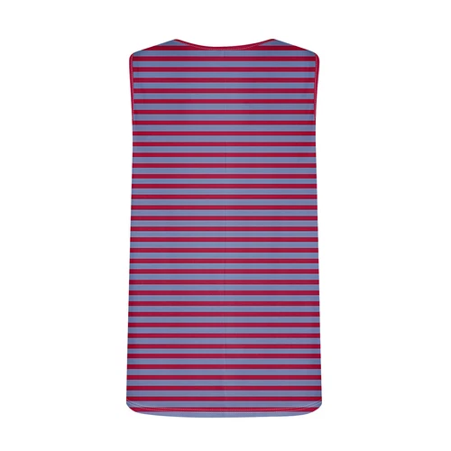 Summer Womens Tank Tops Casual Flowy Ladies Sleeveless Pleated Striped Tunics - Bild 15 von 24