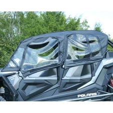 Falcon Ridge Black Canvas Roll-Away Doors With Zipper For Polaris RZR 2019-2021