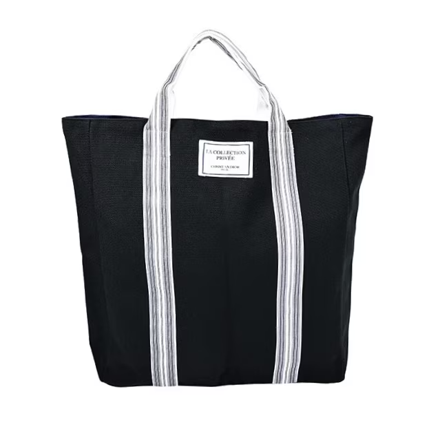 Dior Limited Edition Black Canvas Cosmetic Tote Bag