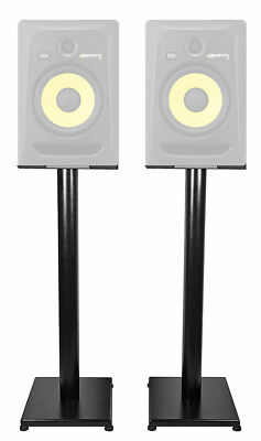 Pair Rockville 29'' Black Steel Speaker Stands For KRK ROKIT 8 G3 Monitors